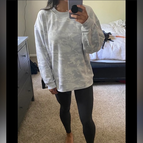 lululemon athletica Sweaters - Lululemon White Camo Sweatshirt